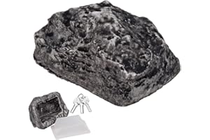 LQIOACU 1 Pcs Fausse Pierre Pour Cacher Une Clé De Rechange Pierre Avec Compartiment Secret Ressemble À Une Véritable Pierre Cachez Votre Clé De Rechange Dans La Pierre À L'Extérieur Coffre Clef
