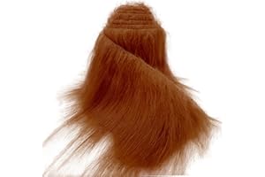 DOIOVE Tissu en fausse fourrure pour l'artisanat Brun, Peluche artisanale hirsute 5 x 170 cm pour bricolage barbe de Père Noël/Gnome, Fursuit, Costume de Cosplay d'Halloween de Noël fait à la main