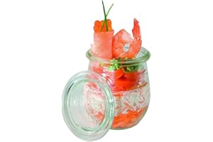 APS 12 Original WECK Gläser 220 ml mit Deckel, 12er Set, Ø 7 cm, H: 8 cm, Tulpenform, Einmachglas, Dekoglas, Dessertglas, Vorratsglas, spülmaschinengeeignet