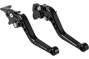 Motoforti Pair Black Motorcycle Motorbike Handlebar Short Brake Clutch Levers