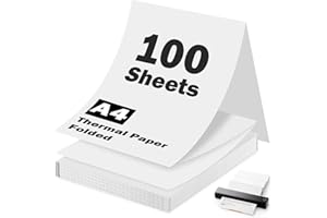 SUPNOUD Thermopapier A4(100 Blatt), Thermopapier BPA-frei & Schnelltrocknend, Thermodrucker Papier Kompatibel mit allen gängigen A4-Thermodruckern, Ideal für Dokumente, Grafiken, Webseiten und Fotos