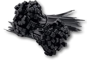 MaKaShop24 Industrie Kabelbinder In Schwarz/Verschiedene Mengen & Größen / 2,5 bis 12,5 mm / 100 bis 5000 Stück (200 Stück, 140 x 3,6 mm) UV-Beständig