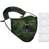 OxiClear N99 Anti Pollution Face Mask with 4 Activated Carbon Filters & Detachable Headband D.R.D.O Certified (Combat)