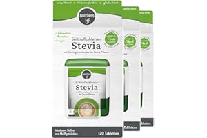 ‎BORCHERS BORCHERS Stevia Süßstofftabletten, Tafelsüße 3x120 Tabletten, Stevia-Zucker-Mischung, kalorienarm, praktischer Spender, Süßungsmittel, Zuckeralternative