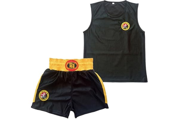 SDKZBFC Ensemble d'uniforme d'arts martiaux, Facile à enfiler pour les enfants, coupe ample et élastique pour le Taekwondo, Karaté, entraînement et démonstrations.
