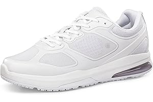 Shoes for Crews Revolution II, Chaussures de Travail Femme avec Semelle Antidérapante et Protection Anti-trébuchement, Baskets Légères et Hydrofuges, Blancs