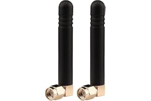 YILIANDUO 1090MHz ADS-B Antenna, 3 dBi Gain, SMA Male 90 Degree Plug, Mini WiFi Antenna, Pack of 2