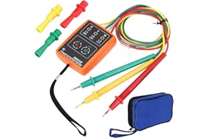 FGJCJ Senso Ciclico Fasi Tester, Tester Rotazione Fasi 60V ~ 600V AC, SM-852B 3-Phase Dotato di Morsetti a Coccodrillo e Display del Tester del Cicalino