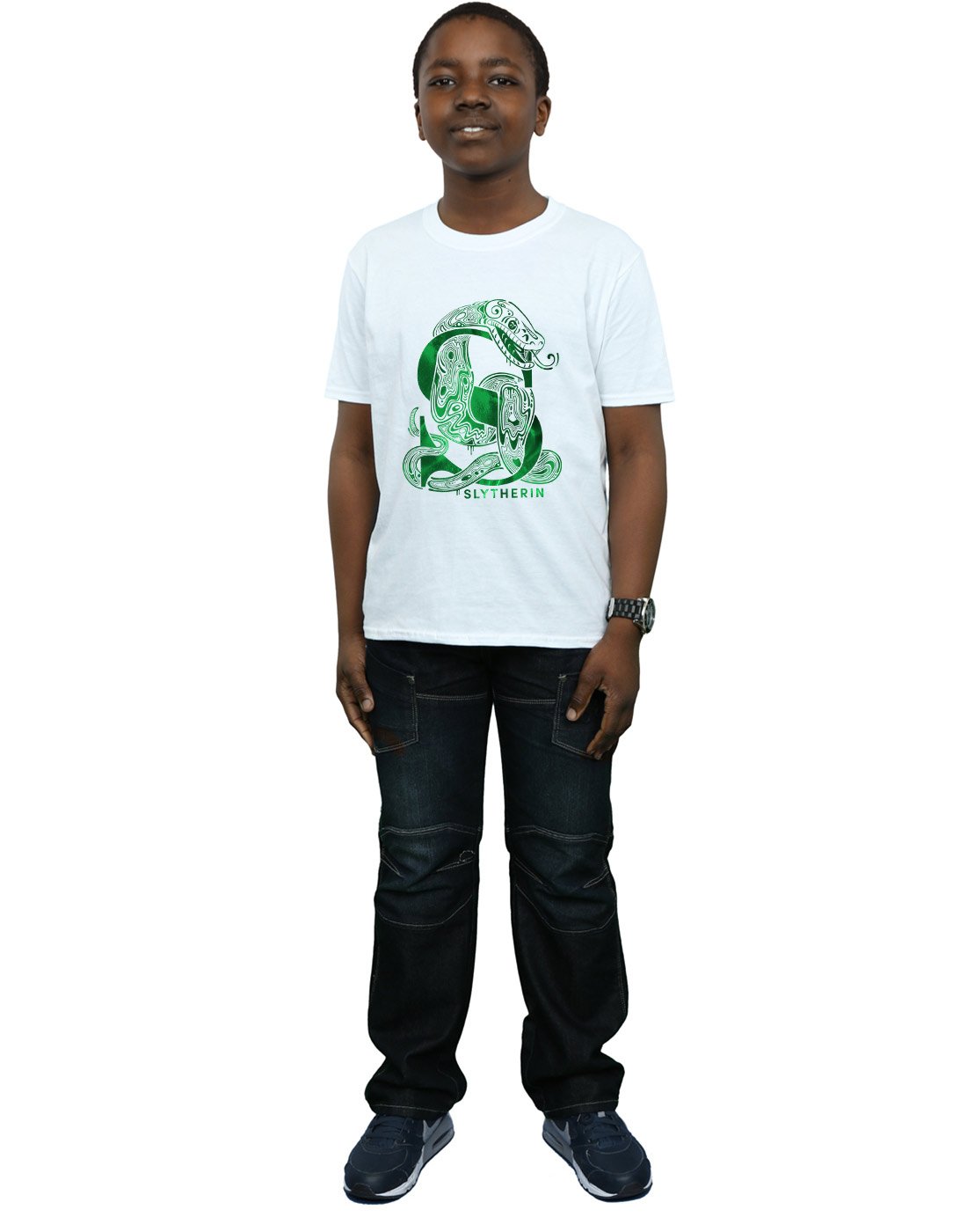 Harry-Potter-Jungen-Slytherin-Snake-T-Shirt