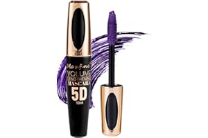 ‎BEAUTY GLAZED 5D Silk Fiber Mascara Waterproof Long-Lasting Not Blooming Eye Lashes Mascara Thick Curling Lengthening Volume Mascara Fast Dry False Lash Effect Extension Make-Up #05 Purple