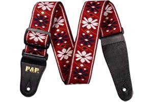 CHYIR Adjustable Embroidered Guitar Strap, Musical Instrument Strap, Ethnic Wind Ribbon, Musical Instrument Accessories