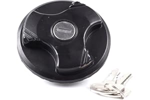 Buaak 1740017 46746613 2994797 Car Fuel Tank Cap Compatible with Fiat, 500/500C, Petrol Cap, Fuel Filler Cap, Lockable Fuel Cap, Crankcase Fuel Tank Cap, 1999-2006, 2006 Onwards (Black)