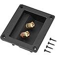 Gugxiom Speaker Binding Posts Terminals Connectors, Copper Binding Post Terminal Cable Connector Box Shell For Hifi Speaker, For Used To Diameter Below 5mm Of Cable