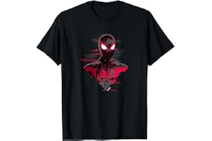 Marvel Spider-Man: Miles Morales Glitch Big Face Camiseta