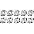 10Pcs Hose Clips Zinc-Coated Iron Two-Ear Hose Clamp Double Ear Hose Clamp Assortment 7mm-9mm for Fule Petrol Pipe Tube
