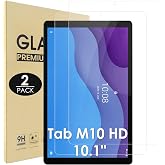 Hianjoo 2 Pieces Screen Protector Compatible with Lenovo Tab M10 HD (2nd Gen) 10.1 Inches, Premium Glass Tablet Screensaver T