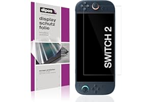 dipos I 2x Schutzfolie klar passend für Nintendo Switch 2 2025 Folie Displayschutzfolie, Ultra-Dünn, HD-Klar