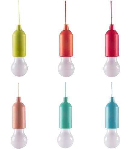 4pz Lampadina LED Portatile Colorata 260065 Batteria Per Casa Campeggio Giardino 8435524595640 - Foto 12