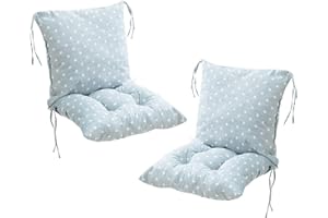 AZVFLY Coussin pour Chaise avec Dossier,Lot de 2 galettes de Chaise 40x80,Coussins de Chaise de Jardin,Confortable et coloré pour l'intérieur et l'extérieur