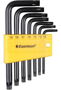 Edward Tools Sternschlüssel-Set 9-teilig – T10 Bis T50, Gehärteter Chromstahl, Mit Organizer