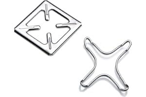 ZASEVES Kit 4 riduttori fornelli assortiti 2 piastre acciaio inox + 2 griglie cromate prodotti italiani CREAZIONI i Colori nel Cuore