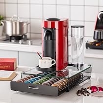 SYSYLY Koffiepads Houder voor Nespresso Vertuoline Lade Multi Tier voor Vertuo Capsules Opslag (2 Tier),Organizer voor cups en accessoires SYSYLY Koffiepads Houder voor Nespresso Vertuoline Lade Multi Tier voor Vertuo Capsules Opslag (2 Tier),Organizer voor cups en accessoires