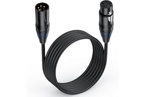 HTGuoji XLR-kontakt till uttag kabel, 4-pin XLR förlängningskabel för nätaggregat för mikrofon, DMX-skenavsändare, högtalare