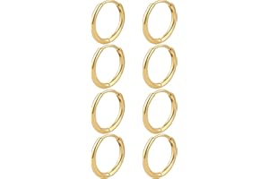 JUZICHEN 3-7 Paires Boucles d'oreilles Créoles Pour Femme, Creoles Or Argent Femme Homme, Hypoallergénique Boucles d'oreilles Mini Creole Acier Inoxydable