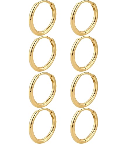 Zysta 7 Paires Créoles Boucles D'Oreille Anneaux Acier Inoxydable Homme Femme