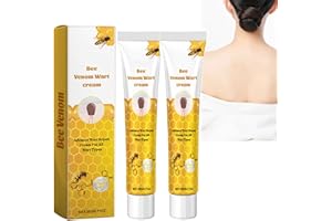 BAGALQIO 2pcs Bee Venom Mole and Wart Treatment Cream, Bee Venom Wart and Tag Remover, Bee Venomskin tag Mole and Wart Cream,Tag Recede Bee Venom for Skin, Bee Venom Cream for Women Men