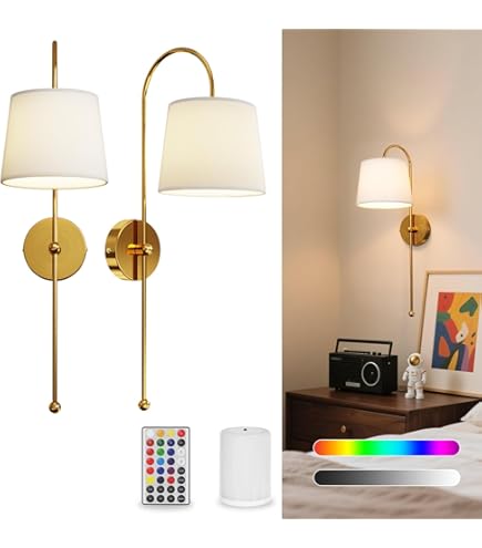 Remote Control Battery Powered Wall Lights Battery Operated Wall