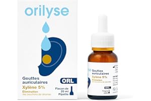IBSA PHARMA ORILYSE - Orilyse Ear Drops - Rimozione di tappi in ceramica o cuticole - Olio dolce di mandorle e Xilene - 20 ml