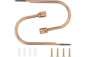 TAIYOU 2pcs Alzapaños Cortinas Metal Gancho Sujeciones Cortinas Ganchos Cortina Alzapaños Decorativos para Dormitorio Sala de Estar Cuarto de Baño Comedor Café Bronce Rojo Cabeza Cilíndrica