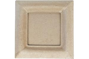 DECOPATCH Décopatch CD695O - Un support en papier brun mâché 2x19,5x19,5 cm, Cadre carré bombé