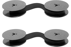 JRILUO 2 Farbband Schreibmaschine Kompatibel mit Olivetti Lettera, Schreibmaschinenband 8m Lang 52mm Durchmesser Schwarz, Klare und Präzise Druckergebnisse, Schreibmaschinen Zubehör Für Gr4 24 32 22 82 34 35