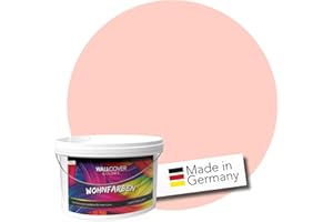 WALLCOVER Couleurs Peinture Murale Pastel Abricot Pastel 2,5L pour l'intérieur Peinture Intérieure Abricot Mat Peinture Murale Intérieure Professionnelle de Qualité Supérieure