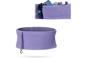 Viilich Sac Running multifonctionnels,Ceinture Course a Pied en Tricot Respirants,universel Ceinture Sport de course avec grande capacité,convient pour la course,le cyclisme,Randonnée,Lilas,S