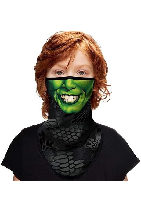 Cache-Cou Multifonction Enfant 6-14 Ans Camouflage Vert – Bandana Élastique Respirant Anti-UV – 12 Façons De Le Porter