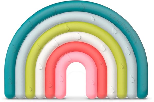 Suavinex, Anneau de Dentition en Silicone, pour Bébés +0 Mois. Anneau de Dentition Souple et Léger. Arc-En-Ciel, Multicolore 401432