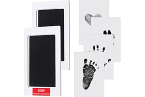 HonGien Baby Handprint and Footprint Kit 2 Pcs Baby Framed Photo Kit with 2 Clean-Touch & 6 Imprint Cards Family Keepsake Gifts Baby Footprint Kit for New Parents Dog Paw Print Kit,Dog Nose Print Kit