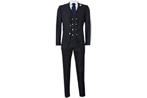 TRUCLOTHING Mens 3 Piece Suit Gatsby 1920s Blinders Gangster Pinstripe Tailored Fit
