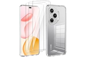 LYZXMY Hülle für Honor 400 Pro(6.7") Transparent Handyhülle + 3 Stück Gehärtetes Glas Schutzfolie, Case Weich Silikon TPU Schutzhülle Cover
