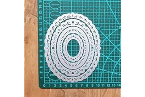 YunTrip Lot de 4 matrices de découpe en métal avec cadre ovale pour loisirs créatifs, scrapbooking, gaufrage décoratif pour la fabrication de cartes
