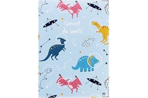 Color Pop® Protège carnet de santé ENFANT – Fabrication Française – PVC imprimé – Pour carnet de santé, ordonnances… - 22 x 16 cm – Fabriqué en Loire-Atlantique – IMPRIME DINOCOSMO