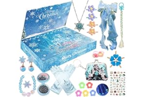 Kalendarz adwentowy Panngu 2025 dla dziewczynek, 24 niespodzianki, Boże Narodzenie, kalendarz odliczający, prezent świąteczny z łańcuszkiem, biżuterią do włosów, portmonetką itp