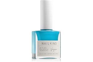 NAILKIND Turquoise Nail Polish - Santorini Bikini - High-Gloss Finish - Bright Nail Varnish - Vegan Nail Lacquer - Peta Certified Cruelty Free - Quick Drying Long Lasting - Chip Resistant Manicure