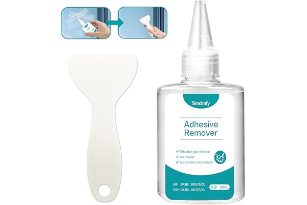 Dissolvant Colle,Décapant Adhésif,Decolle Etiquette,Dissolvant D'adhésif,Decolle Adhesif,Enlève Étiquettes,Autocollants et les Résidus de Colle,Nettoyage Rapide,Aucun Résidu(60ML)