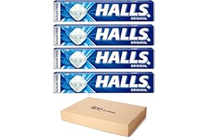 VR ANGLE Halls Original Flavor Cough Relief Sugarfree Lozenges in Refreshing Pack of 4 for Instant Relief Sold by VR Angel