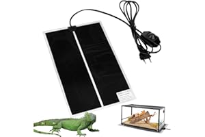IWILCS Reptil Heizmatten, 20W Terrarium Heizmatte, 42X28CM Heizmatte Terrarium, Reptile Wärmekissen, für Reptilien, Schildkröte, Schlangen, Eidechse, Gecko, Spinne