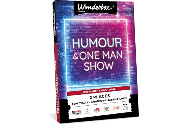 WONDERBOX Connect - Coffret Cadeau - Humour & One Man Show - Spectacle En Duo - 2 places pour un spectacle au choix - Stand-up, comédies, one man show… - Validité 27 mois